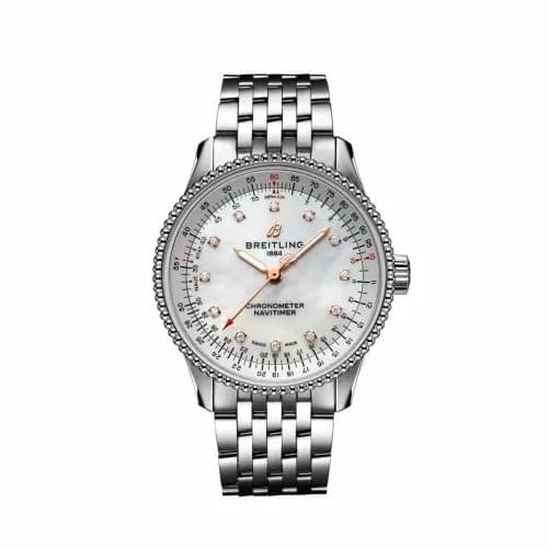 Breitling Navitimer 1 35 Automatic Stainless Steel / MOP / Bracelet A17395211A1A1 — фото часов Breitling Navitimer 1 35 Automatic Stainless Steel / MOP / Bracelet A17395211A1A1 — фото часов