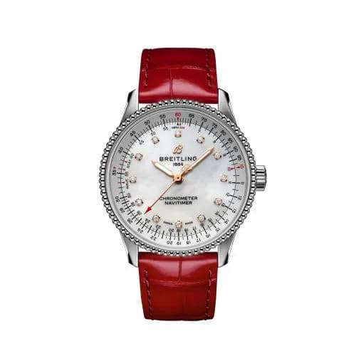Breitling Navitimer 1 35 Automatic Stainless Steel / MOP / Croco / Pin A17395211A1P5 — фото часов Breitling Navitimer 1 35 Automatic Stainless Steel / MOP / Croco / Pin A17395211A1P5 — фото часов