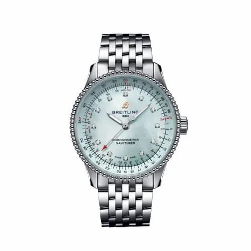 Breitling Navitimer 1 35 Automatic Stainless Steel / Blue MOP / eComm / Bracelet A173952A1C1A1 — фото часов Breitling Navitimer 1 35 Automatic Stainless Steel / Blue MOP / eComm / Bracelet A173952A1C1A1 — фото часов
