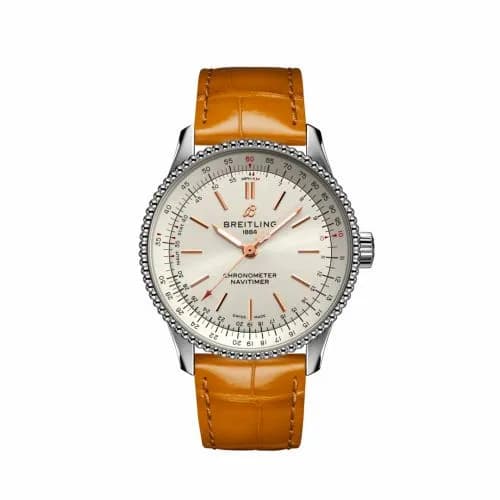 Breitling Navitimer 1 35 Automatic Stainless Steel / Silver / Croco / Folding A17395F41G1P4 — фото часов Breitling Navitimer 1 35 Automatic Stainless Steel / Silver / Croco / Folding A17395F41G1P4 — фото часов