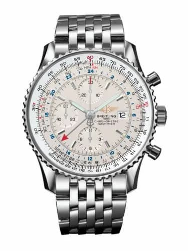 Breitling Navitimer World Stainless Steel / Silver / Bracelet A2432212/G571/443A — фото часов Breitling Navitimer World Stainless Steel / Silver / Bracelet A2432212/G571/443A — фото часов