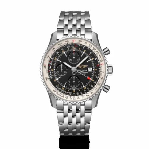 Breitling Navitimer World Stainless Steel / Black / Bracelet A24322121B1A1 — фото часов Breitling Navitimer World Stainless Steel / Black / Bracelet A24322121B1A1 — фото часов