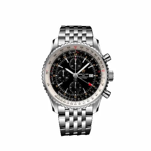 Breitling Navitimer 1 Chronograph GMT 46 Stainless Steel / Black / Bracelet A24322121B2A1 — фото часов Breitling Navitimer 1 Chronograph GMT 46 Stainless Steel / Black / Bracelet A24322121B2A1 — фото часов