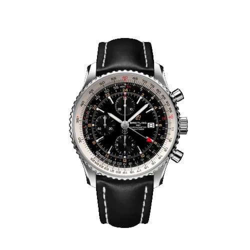 Breitling Navitimer 1 Chronograph GMT Stainless Steel / Black / Calf / Folding A24322121B2X2 — фото часов Breitling Navitimer 1 Chronograph GMT Stainless Steel / Black / Calf / Folding A24322121B2X2 — фото часов