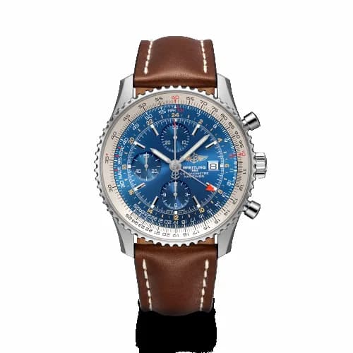 Breitling Navitimer World Stainless Steel / Blue / Calf / Pin A24322121C1X2 — фото часов Breitling Navitimer World Stainless Steel / Blue / Calf / Pin A24322121C1X2 — фото часов