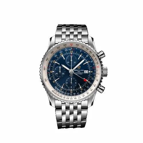 Breitling Navitimer 1 Chronograph GMT Stainless Steel / Blue / Bracelet A24322121C2A1 — фото часов Breitling Navitimer 1 Chronograph GMT Stainless Steel / Blue / Bracelet A24322121C2A1 — фото часов
