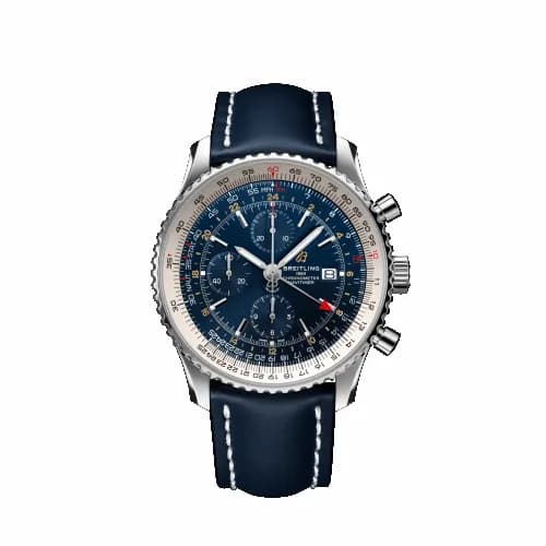 Breitling Navitimer 1 Chronograph GMT Stainless Steel / Blue / Calf / Folding A24322121C2X2 — фото часов Breitling Navitimer 1 Chronograph GMT Stainless Steel / Blue / Calf / Folding A24322121C2X2 — фото часов
