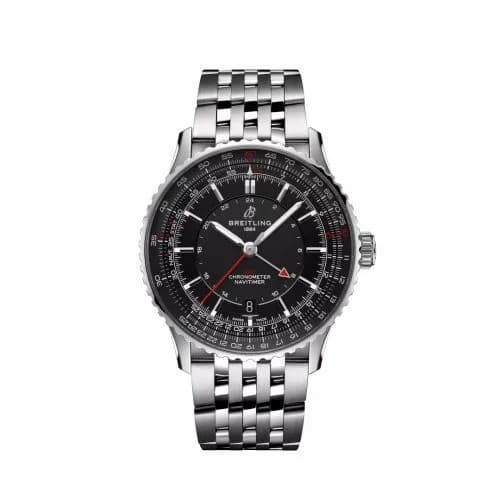 Breitling Navitimer GMT 41 Automatic Stainless Steel / Black / Bracelet A32310251B1A1 — фото часов Breitling Navitimer GMT 41 Automatic Stainless Steel / Black / Bracelet A32310251B1A1 — фото часов