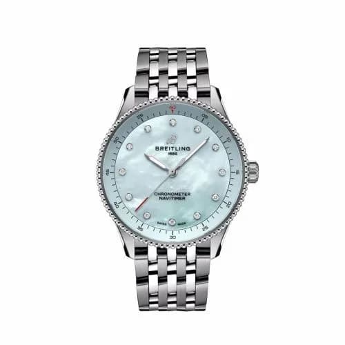 Breitling Navitimer Quartz 32 Stainless Steel / Blue MOP / Bracelet A77320171C1A1 — фото часов Breitling Navitimer Quartz 32 Stainless Steel / Blue MOP / Bracelet A77320171C1A1 — фото часов