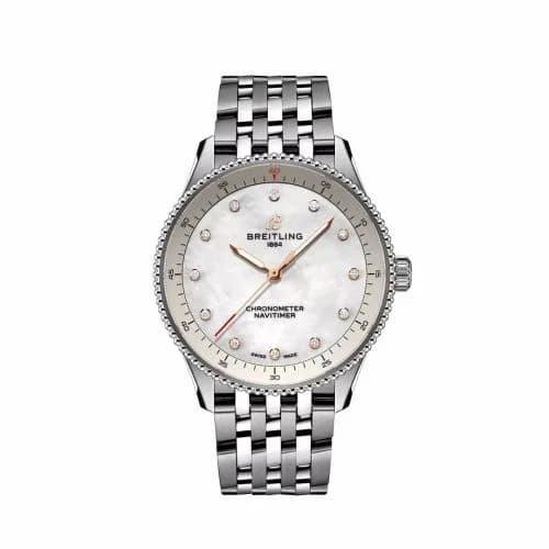 Breitling Navitimer Quartz 32 Stainless Steel / MOP / Bracelet A77320E61A2A1 — фото часов Breitling Navitimer Quartz 32 Stainless Steel / MOP / Bracelet A77320E61A2A1 — фото часов
