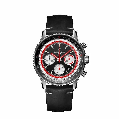 Breitling Navitimer 1 B01 Chronograph 43 Stainless Steel / Airline Editions SwissAir / Calf / Pin AB01211B1B1X1 — фото часов Breitling Navitimer 1 B01 Chronograph 43 Stainless Steel / Airline Editions SwissAir / Calf / Pin AB01211B1B1X1 — фото часов