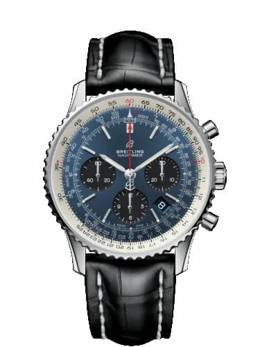 Breitling Navitimer 1 B01 Chronograph 43 Stainless Steel / Blue / Croco / Pin AB0121211C1P1 — фото часов Breitling Navitimer 1 B01 Chronograph 43 Stainless Steel / Blue / Croco / Pin AB0121211C1P1 — фото часов