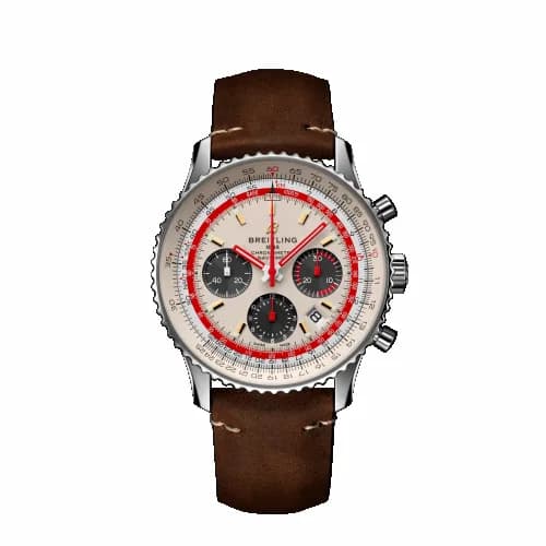 Breitling Navitimer 1 B01 Chronograph 43 Stainless Steel / Airline Editions TWA / Calf / Pin AB01219A1G1X1 — фото часов Breitling Navitimer 1 B01 Chronograph 43 Stainless Steel / Airline Editions TWA / Calf / Pin AB01219A1G1X1 — фото часов