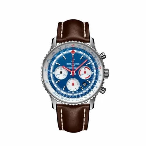 Breitling Navitimer 1 B01 Chronograph 43 Stainless Steel / Airline Editions American Airlines / Calf / Pin AB0121A31C1X1 — фото часов Breitling Navitimer 1 B01 Chronograph 43 Stainless Steel / Airline Editions American Airlines / Calf / Pin AB0121A31C1X1 — фото часов