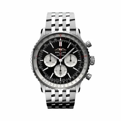 Breitling Navitimer B01 Chronograph 46 Stainless Steel / Black / Bracelet AB0137211B1A1 — фото часов Breitling Navitimer B01 Chronograph 46 Stainless Steel / Black / Bracelet AB0137211B1A1 — фото часов