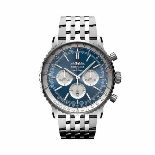 Breitling Navitimer B01 Chronograph 46 Stainless Steel / Blue / Bracelet AB0137211C1A1 — фото часов Breitling Navitimer B01 Chronograph 46 Stainless Steel / Blue / Bracelet AB0137211C1A1 — фото часов