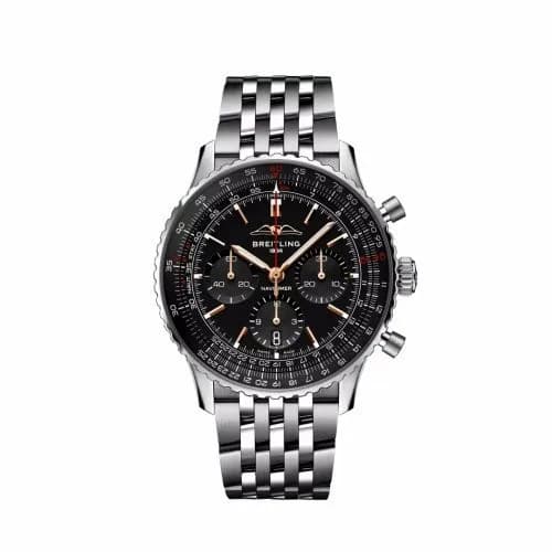 Breitling Navitimer B01 Chronograph 43 Stainless Steel / Black / Boutique Edition AB01381C1B1A1 — фото часов Breitling Navitimer B01 Chronograph 43 Stainless Steel / Black / Boutique Edition AB01381C1B1A1 — фото часов