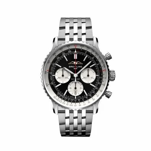 Breitling Navitimer B01 Chronograph 43 Stainless Steel / Black / Bracelet AB0138211B1A1 — фото часов Breitling Navitimer B01 Chronograph 43 Stainless Steel / Black / Bracelet AB0138211B1A1 — фото часов