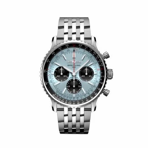 Breitling Navitimer B01 Chronograph 43 Stainless Steel / Ice Blue / Bracelet AB0138241C1A1 — фото часов Breitling Navitimer B01 Chronograph 43 Stainless Steel / Ice Blue / Bracelet AB0138241C1A1 — фото часов