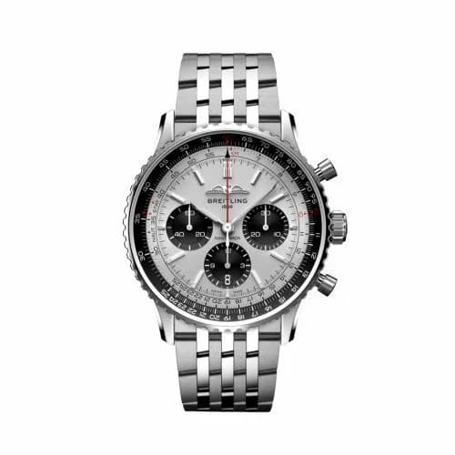Breitling Navitimer B01 Chronograph 43 Stainless Steel / Silver / Bracelet AB0138241G1A1 — фото часов Breitling Navitimer B01 Chronograph 43 Stainless Steel / Silver / Bracelet AB0138241G1A1 — фото часов