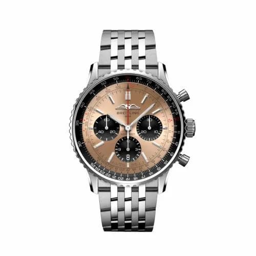 Breitling Navitimer B01 Chronograph 43 Stainless Steel / Copper / Bracelet AB0138241K1A1 — фото часов Breitling Navitimer B01 Chronograph 43 Stainless Steel / Copper / Bracelet AB0138241K1A1 — фото часов