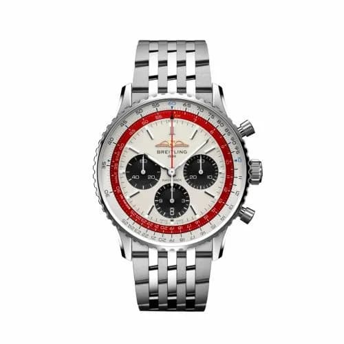 Breitling Navitimer B01 Chronograph 43 Stainless Steel / Boeing 747 / Bracelet AB01383B1G1A1 — фото часов Breitling Navitimer B01 Chronograph 43 Stainless Steel / Boeing 747 / Bracelet AB01383B1G1A1 — фото часов