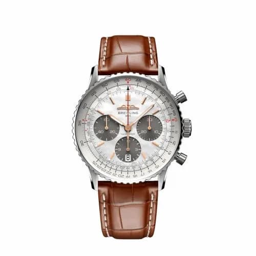 Breitling Navitimer B01 Chronograph 41 Stainless Steel / MOP Japan / Alligator AB0139211A1P1 — фото часов Breitling Navitimer B01 Chronograph 41 Stainless Steel / MOP Japan / Alligator AB0139211A1P1 — фото часов