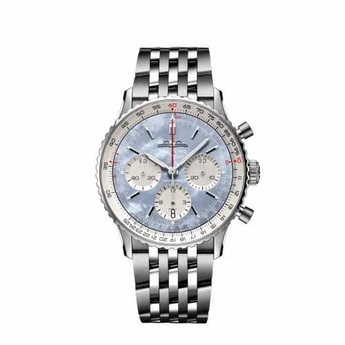 Breitling Navitimer B01 Chronograph 41 Stainless Steel / Blue MOP Japan / Bracelet AB0139211C2A1 — фото часов Breitling Navitimer B01 Chronograph 41 Stainless Steel / Blue MOP Japan / Bracelet AB0139211C2A1 — фото часов