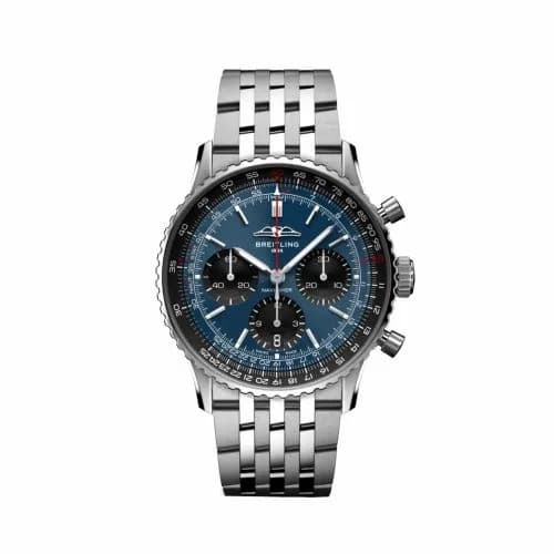 Breitling Navitimer B01 Chronograph 41 Stainless Steel / Blue / Bracelet AB0139241C1A1 — фото часов Breitling Navitimer B01 Chronograph 41 Stainless Steel / Blue / Bracelet AB0139241C1A1 — фото часов