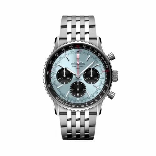 Breitling Navitimer B01 Chronograph 41 Stainless Steel / Ice Blue / Bracelet AB0139241C2A1 — фото часов Breitling Navitimer B01 Chronograph 41 Stainless Steel / Ice Blue / Bracelet AB0139241C2A1 — фото часов