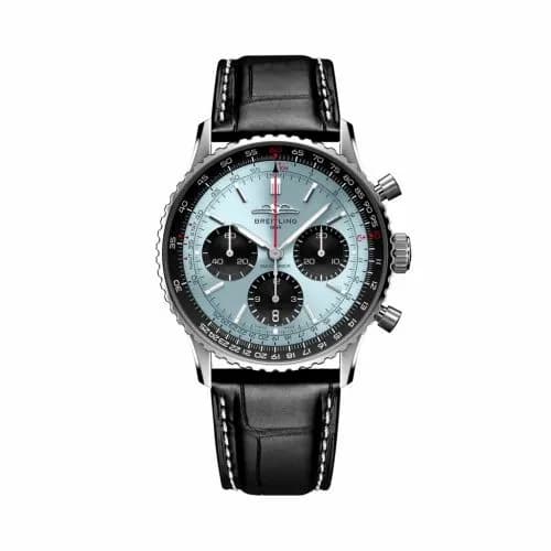 Breitling Navitimer B01 Chronograph 41 Stainless Steel / Ice Blue / Alligator AB0139241C2P1 — фото часов Breitling Navitimer B01 Chronograph 41 Stainless Steel / Ice Blue / Alligator AB0139241C2P1 — фото часов
