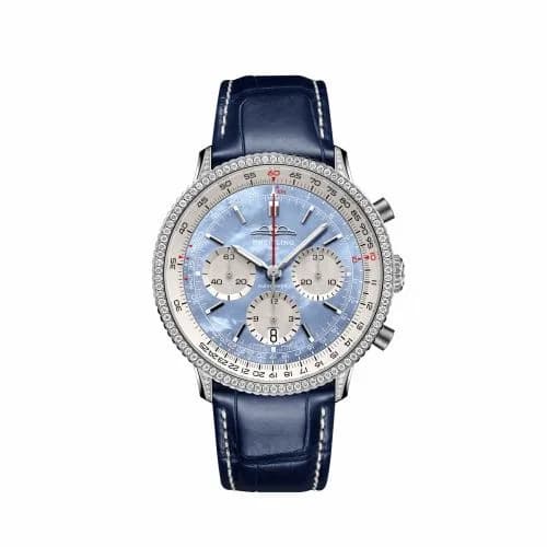 Breitling Navitimer B01 Chronograph 41 Stainless Steel - Diamond / Blue MOP / USA AB01396A1C1P1 — фото часов Breitling Navitimer B01 Chronograph 41 Stainless Steel - Diamond / Blue MOP / USA AB01396A1C1P1 — фото часов