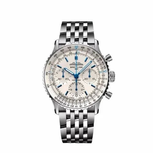 Breitling Navitimer B01 Chronograph 41 Stainless Steel / White - Boutique / Bracelet AB0139A71G1A1 — фото часов Breitling Navitimer B01 Chronograph 41 Stainless Steel / White - Boutique / Bracelet AB0139A71G1A1 — фото часов