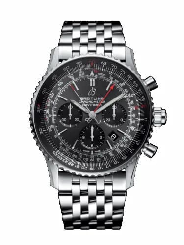 Breitling Navitimer Rattrapante Stainless Steel / Stratos Gray / Bracelet / Boutique Edition AB03102A1F1A1 — фото часов Breitling Navitimer Rattrapante Stainless Steel / Stratos Gray / Bracelet / Boutique Edition AB03102A1F1A1 — фото часов