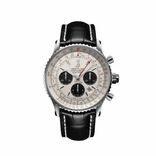 Breitling Navitimer Rattrapante Stainless Steel / Silver / Alligator / Pin AB0311211G1P2 — фото часов Breitling Navitimer Rattrapante Stainless Steel / Silver / Alligator / Pin AB0311211G1P2 — фото часов