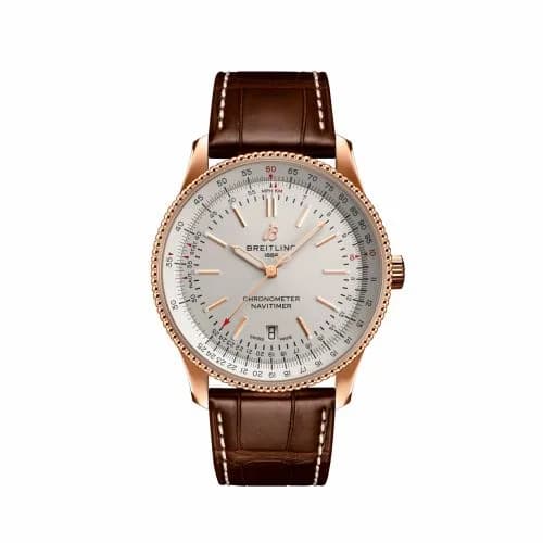 Breitling Navitimer Automatic 41 Automatic Red Gold / Silver / Croco / Pin R17326211G1P1 — фото часов Breitling Navitimer Automatic 41 Automatic Red Gold / Silver / Croco / Pin R17326211G1P1 — фото часов