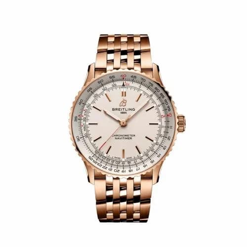 Breitling Navitimer Automatic 41 Automatic Red Gold / Silver / Bracelet R17329F41G1R1 — фото часов Breitling Navitimer Automatic 41 Automatic Red Gold / Silver / Bracelet R17329F41G1R1 — фото часов