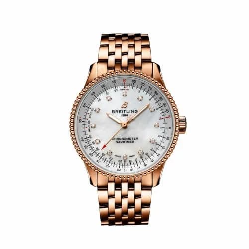 Breitling Navitimer 1 35 Automatic Red Gold / MOP / Bracelet R17395211A1R1 — фото часов Breitling Navitimer 1 35 Automatic Red Gold / MOP / Bracelet R17395211A1R1 — фото часов