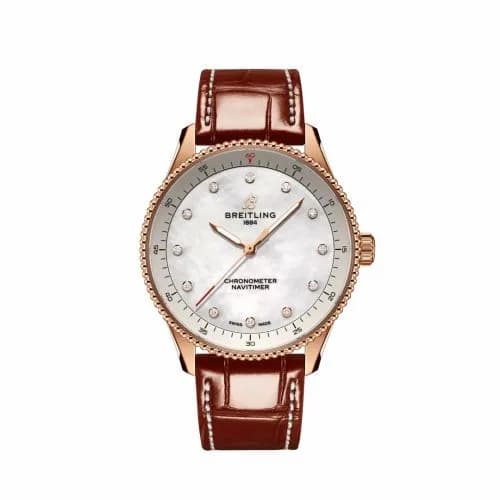 Breitling Navitimer Quartz 32 Red Gold / MOP / Croco / Pin R77320E61A1P1 — фото часов Breitling Navitimer Quartz 32 Red Gold / MOP / Croco / Pin R77320E61A1P1 — фото часов
