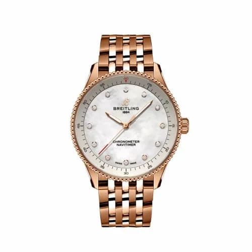 Breitling Navitimer Quartz 32 Red Gold / MOP / Bracelet R77320E61A1R1 — фото часов Breitling Navitimer Quartz 32 Red Gold / MOP / Bracelet R77320E61A1R1 — фото часов