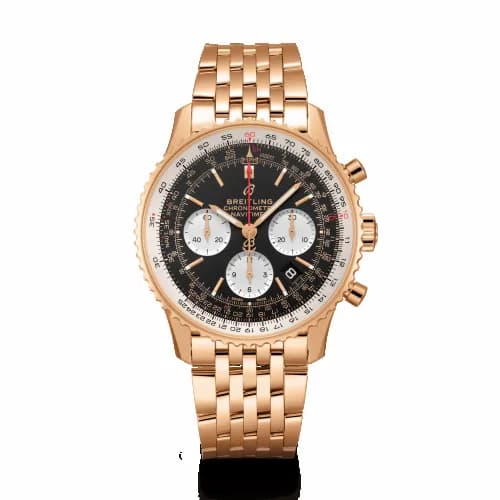 Breitling Navitimer 1 B01 Chronograph 43 Red Gold / Black / Bracelet RB0121211B1R1 — фото часов Breitling Navitimer 1 B01 Chronograph 43 Red Gold / Black / Bracelet RB0121211B1R1 — фото часов