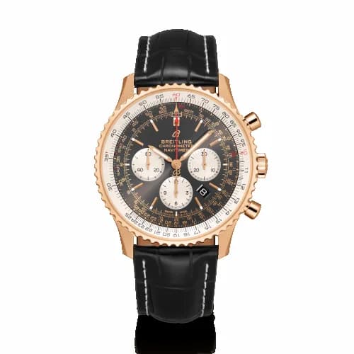 Breitling Navitimer 1 B01 Chronograph 46 Red Gold / Anthracite / Croco / Folding RB0127121F1P2 — фото часов Breitling Navitimer 1 B01 Chronograph 46 Red Gold / Anthracite / Croco / Folding RB0127121F1P2 — фото часов