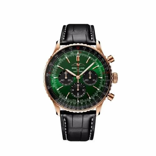 Breitling Navitimer B01 Chronograph 46 Red Gold / Green RB0137241L1P1 — фото часов Breitling Navitimer B01 Chronograph 46 Red Gold / Green RB0137241L1P1 — фото часов