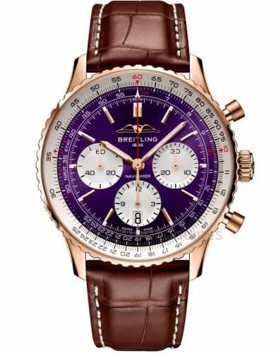 Breitling Navitimer B01 Chronograph 43 Red Gold / Tapei 101 RB01381A1Q1P1 — фото часов Breitling Navitimer B01 Chronograph 43 Red Gold / Tapei 101 RB01381A1Q1P1 — фото часов