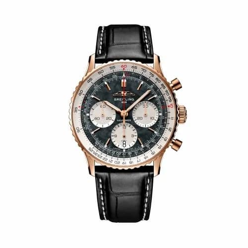 Breitling Navitimer B01 Chronograph 41 Red Gold / Black MOP / Japan RB01395A1B1P1 — фото часов Breitling Navitimer B01 Chronograph 41 Red Gold / Black MOP / Japan RB01395A1B1P1 — фото часов