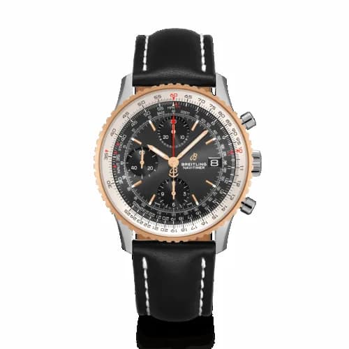 Breitling Navitimer 1 Chronograph 41 Stainless Steel / Red Gold / Black / Calf / Folding U13324211B1X2 — фото часов Breitling Navitimer 1 Chronograph 41 Stainless Steel / Red Gold / Black / Calf / Folding U13324211B1X2 — фото часов