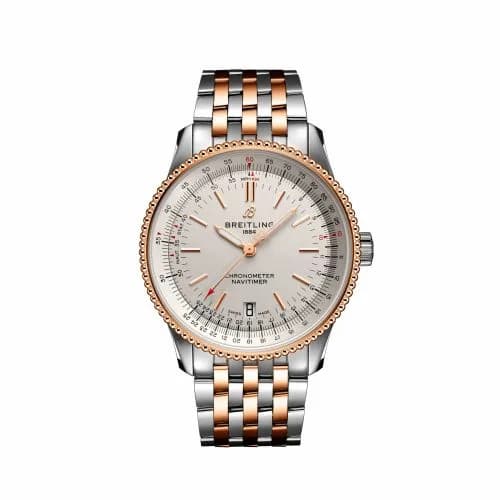 Breitling Navitimer 1 38 Automatic Stainless Steel / Red Gold / Silver / Bracelet U17325211G1U1 — фото часов Breitling Navitimer 1 38 Automatic Stainless Steel / Red Gold / Silver / Bracelet U17325211G1U1 — фото часов