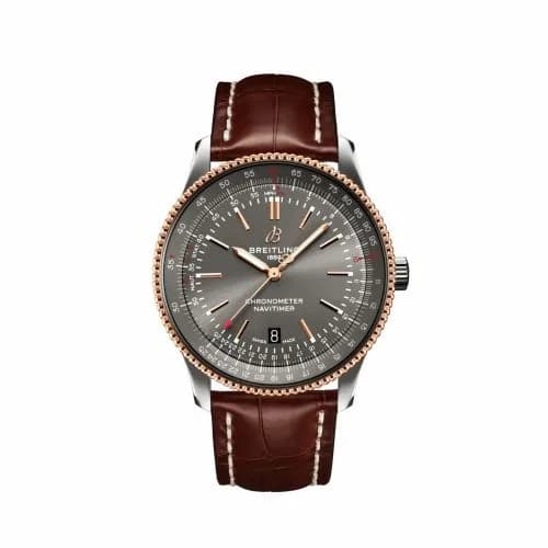 Breitling Navitimer Automatic 41 Automatic Stainless Steel / Rose Gold / Grey / Croco - Pin U17326121M1P1 — фото часов Breitling Navitimer Automatic 41 Automatic Stainless Steel / Rose Gold / Grey / Croco - Pin U17326121M1P1 — фото часов