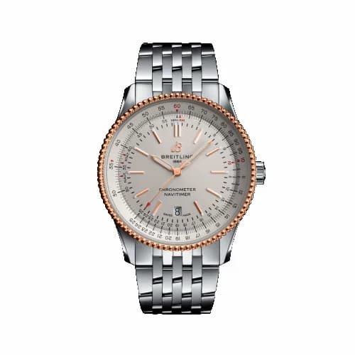Breitling Navitimer Automatic 41 Automatic Stainless Steel / Rose Gold / Silver / Bracelet U17326211G1A1 — фото часов Breitling Navitimer Automatic 41 Automatic Stainless Steel / Rose Gold / Silver / Bracelet U17326211G1A1 — фото часов