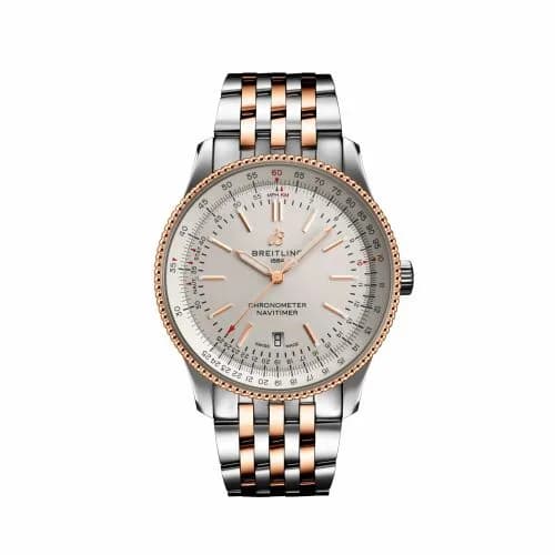 Breitling Navitimer Automatic 41 Automatic Stainless Steel / Rose Gold / Silver / Bracelet U17326211G1U1 — фото часов Breitling Navitimer Automatic 41 Automatic Stainless Steel / Rose Gold / Silver / Bracelet U17326211G1U1 — фото часов